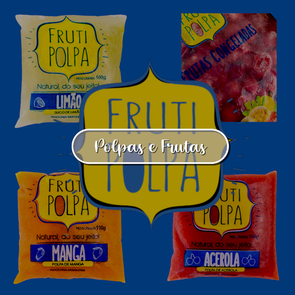 frutas em polpa e congeladas